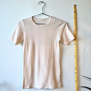 6397 Pointelle Tight Tee, Slim fit Super Soft